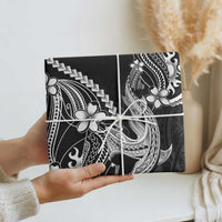 Black Aloha Hawaii Wrapping Paper Polynesian Shark Tattoo With Plumeria LT14 - Polynesian Pride