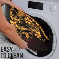 Gold Black Aloha Hawaii Bathroom Set Polynesian Shark Tattoo With Plumeria - Polynesian Pride