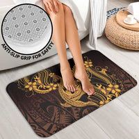 Gold Black Aloha Hawaii Bathroom Set Polynesian Shark Tattoo With Plumeria - Polynesian Pride