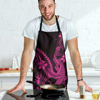 Pink Black Aloha Hawaii Apron Polynesian Shark Tattoo With Plumeria LT14 - Polynesian Pride