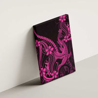 Pink Black Aloha Hawaii Canvas Wall Art Polynesian Shark Tattoo With Plumeria LT14 - Polynesian Pride