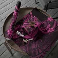 Pink Black Aloha Hawaii Wrapping Paper Polynesian Shark Tattoo With Plumeria LT14 - Polynesian Pride