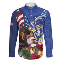 United States and Northern Mariana Islands Family Matching Summer Maxi Dress and Hawaiian Shirt USA Flag Eagle CNMI Latte Stone Tropical Flowers