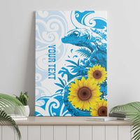 New Zealand Autism Awareness Month Canvas Wall Art Takiwatanga Maori Lizard With Sunflower