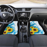 New Zealand Autism Awareness Month Car Mats Takiwatanga Maori Lizard With Sunflower