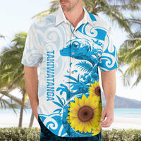New Zealand Autism Awareness Month Hawaiian Shirt Takiwatanga Maori Lizard With Sunflower