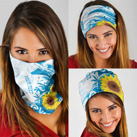 New Zealand Autism Awareness Month Neck Gaiter Takiwatanga Maori Lizard With Sunflower - Polynesian Pride