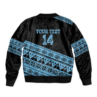 Fiji Rugby 2025 Custom Bomber Jacket Fijian Tapa Toso Viti Toso - Black