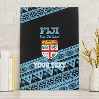 Fiji Rugby 2025 Custom Canvas Wall Art Fijian Tapa Toso Viti Toso - Black
