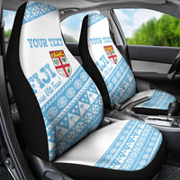 Fiji Rugby 2025 Custom Car Seat Cover Fijian Tapa Toso Viti Toso - White