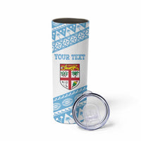 Fiji Rugby 2025 Custom Skinny Tumbler Fijian Tapa Toso Viti Toso - White
