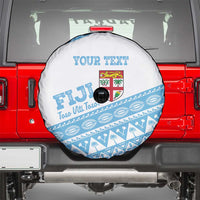 Fiji Rugby 2025 Custom Spare Tire Cover Fijian Tapa Toso Viti Toso - White