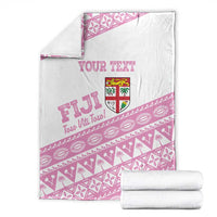 Fiji Rugby 2025 Custom Blanket Fijian Tapa Toso Viti Toso - Pink
