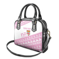 Fiji Rugby 2025 Custom Shoulder Handbag Fijian Tapa Toso Viti Toso - Pink