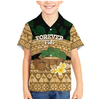 Bula Fiji Kava Bowl Family Matching Mermaid Dress and Hawaiian Shirt Fijian Tapa Cloth Vintage Vibe