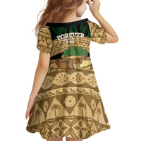 Bula Fiji Kava Bowl Family Matching Off Shoulder Short Dress and Hawaiian Shirt Fijian Tapa Cloth Vintage Vibe