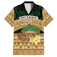 Bula Fiji Kava Bowl Family Matching Summer Maxi Dress and Hawaiian Shirt Fijian Tapa Cloth Vintage Vibe