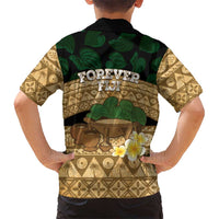 Bula Fiji Kava Bowl Kid Hawaiian Shirt Fijian Tapa Cloth Vintage Vibe