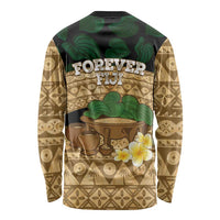 Bula Fiji Kava Bowl Long Sleeve Shirt Fijian Tapa Cloth Vintage Vibe