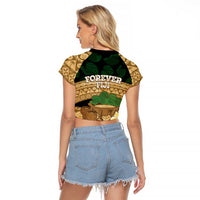 Bula Fiji Kava Bowl Raglan Cropped T Shirt Fijian Tapa Cloth Vintage Vibe