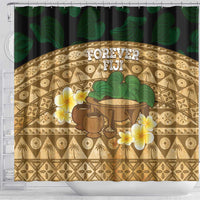 Bula Fiji Kava Bowl Shower Curtain Fijian Tapa Cloth Vintage Vibe