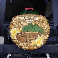 Bula Fiji Kava Bowl Spare Tire Cover Fijian Tapa Cloth Vintage Vibe