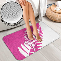 New Zealand Silver Fern Rugby Custom Bathroom Set Go All Black Maori Pink Version - Polynesian Pride