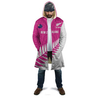 New Zealand Silver Fern Rugby Custom Cloak Go All Black Maori Pink Version - Polynesian Pride