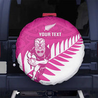 New Zealand Silver Fern Rugby Custom Spare Tire Cover Go All Black Maori Pink Version