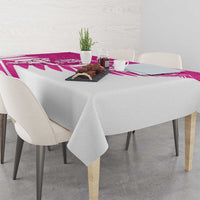 New Zealand Silver Fern Rugby Custom Tablecloth Go All Black Maori Pink Version