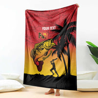 Custom Papua New Guinea Cricket Blanket PNG Barramundis - Polynesian Pride