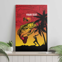 Custom Papua New Guinea Cricket Canvas Wall Art PNG Barramundis LT14 - Polynesian Pride
