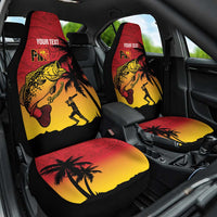 Custom Papua New Guinea Cricket Car Seat Cover PNG Barramundis LT14 One Size Red - Polynesian Pride