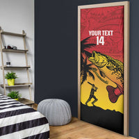Custom Papua New Guinea Cricket Door Cover PNG Barramundis - Polynesian Pride