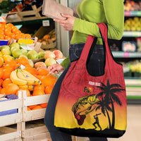 Custom Papua New Guinea Cricket Grocery Bag PNG Barramundis LT14 - Polynesian Pride