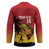 Custom Papua New Guinea Cricket Hockey Jersey PNG Barramundis LT14 - Polynesian Pride
