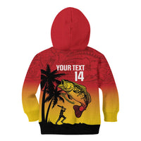 Custom Papua New Guinea Cricket Kid Hoodie PNG Barramundis - Polynesian Pride