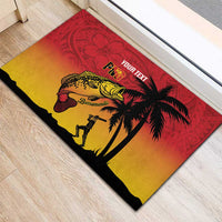 Custom Papua New Guinea Cricket Rubber Doormat PNG Barramundis LT14 - Polynesian Pride