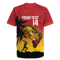 Custom Papua New Guinea Cricket Rugby Jersey PNG Barramundis LT14 - Polynesian Pride