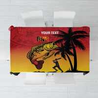 Custom Papua New Guinea Cricket Tablecloth PNG Barramundis LT14 Red - Polynesian Pride