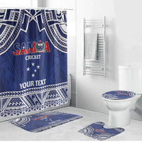 Custom Samoa Cricket Bathroom Set Go Champions Samoan LT14 Bathroom Set (4 pcs) Blue - Polynesian Pride