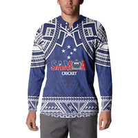 Custom Samoa Cricket Button Sweatshirt Go Champions Samoan LT14 - Polynesian Pride