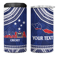 Custom Samoa Cricket 4 in 1 Can Cooler Tumbler Go Champions Samoan LT14 One Size: 16 oz Blue - Polynesian Pride