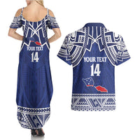 Custom Samoa Cricket Couples Matching Summer Maxi Dress and Hawaiian Shirt Go Champions Samoan LT14 - Polynesian Pride