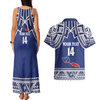 Custom Samoa Cricket Couples Matching Tank Maxi Dress and Hawaiian Shirt Go Champions Samoan LT14 - Polynesian Pride