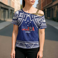 Custom Samoa Cricket Cross Shoulder Shirt Go Champions Samoan LT14 - Polynesian Pride