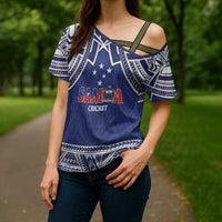 Custom Samoa Cricket Cross Shoulder Shirt Go Champions Samoan LT14 - Polynesian Pride