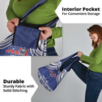 Custom Samoa Cricket Grocery Bag Go Champions Samoan LT14 - Polynesian Pride