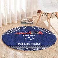 Custom Samoa Cricket Round Carpet Go Champions Samoan - Polynesian Pride