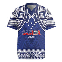 Custom Samoa Cricket Rugby Jersey Go Champions Samoan LT14 Blue - Polynesian Pride